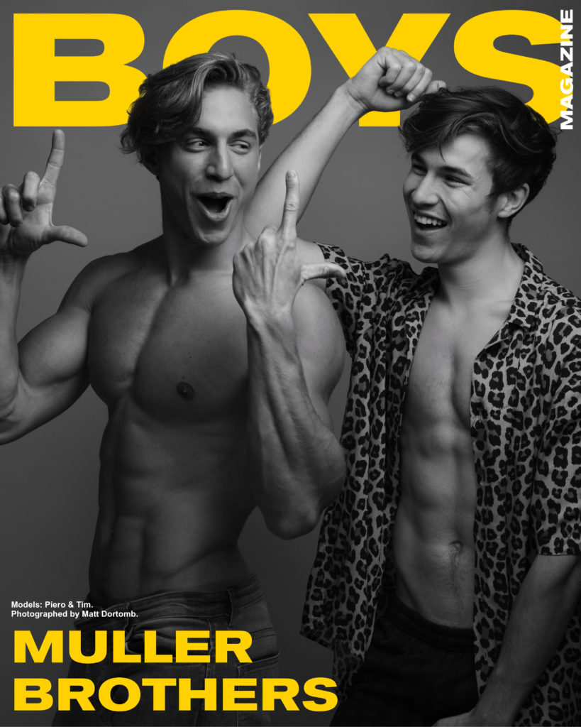 Tim Muller et Pierrot Muller couverture du magazine Boys Magazine