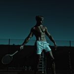 photo Pierrot Muller model extérieur tennis raquette